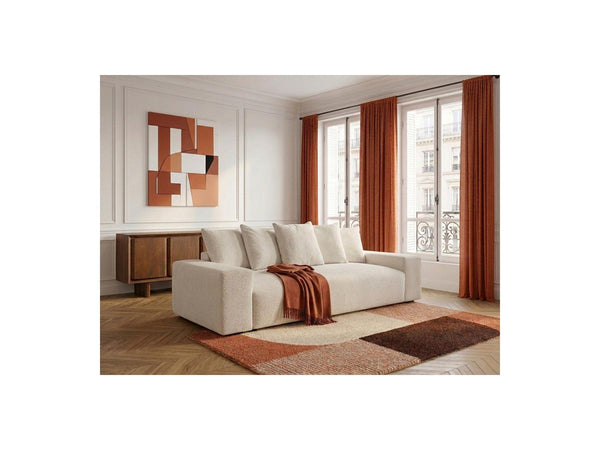 Voltaire - Straight Convertible Sofa with Storage - Heathered Fabric