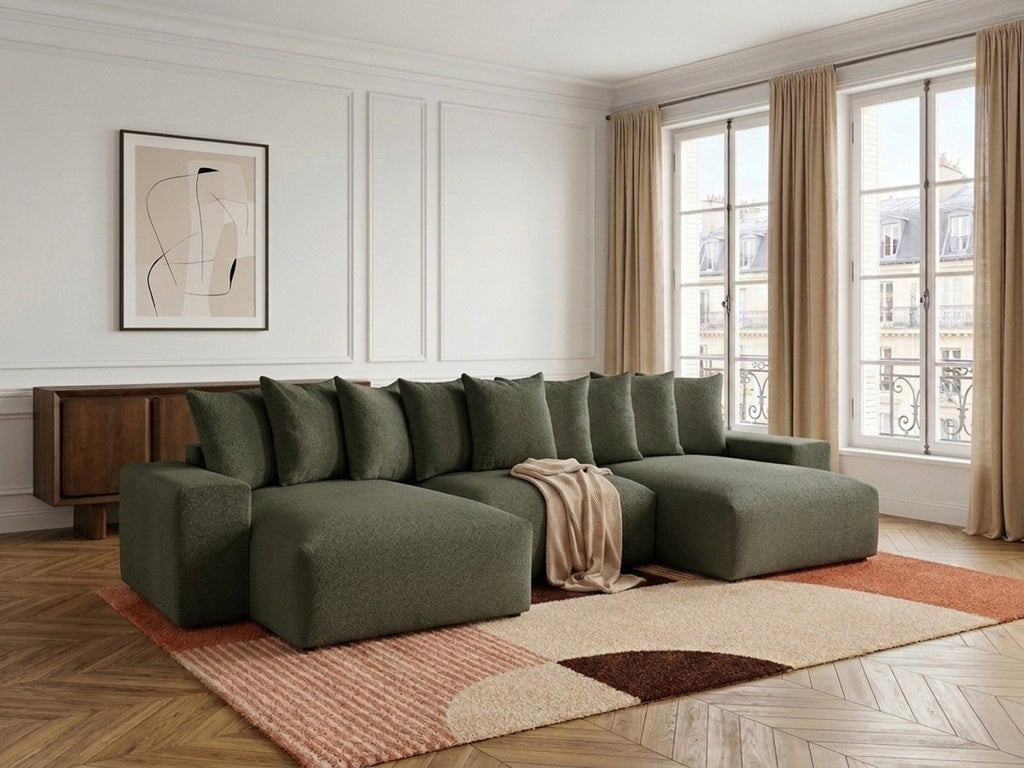 Voltaire - Fixed Panoramic Sofa - Mottled Fabric