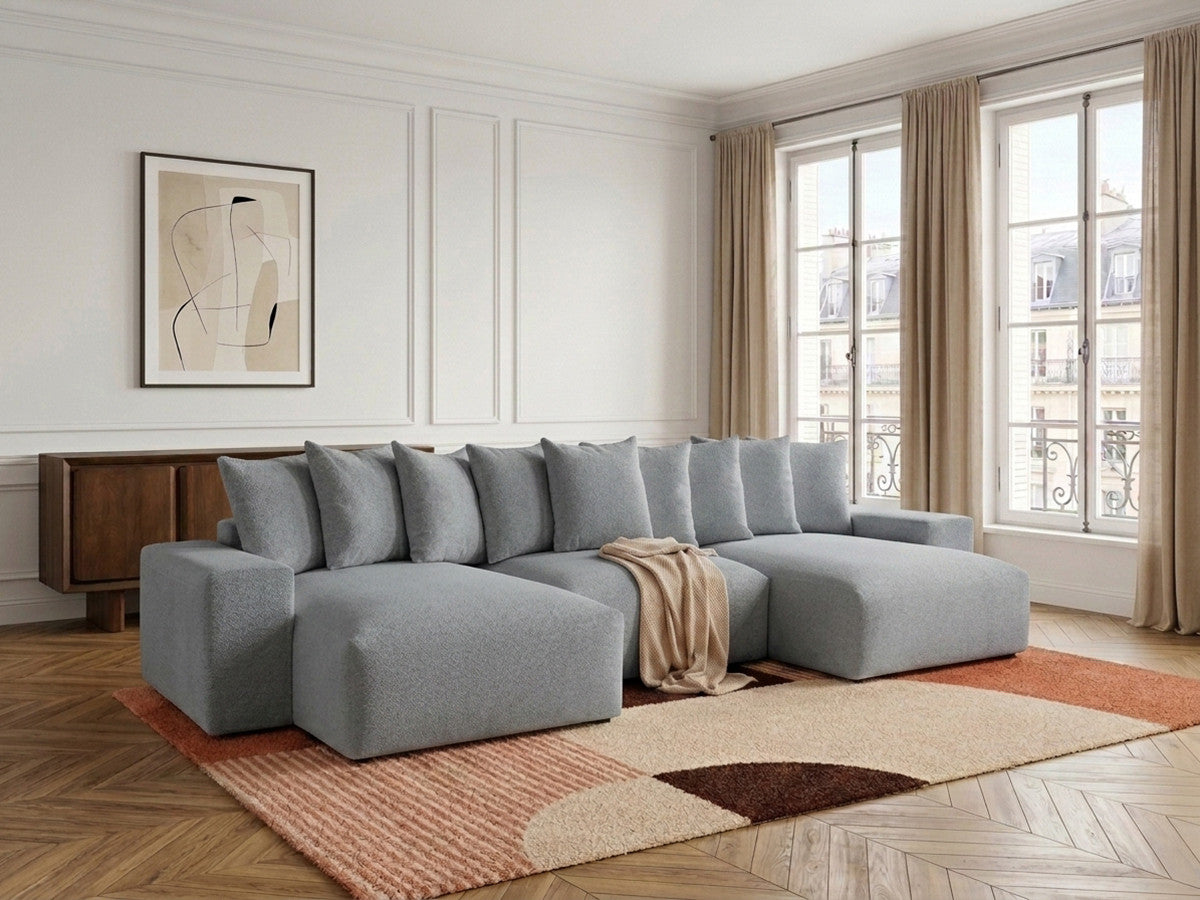 Voltaire - Fixed Panoramic Sofa - Mottled Fabric