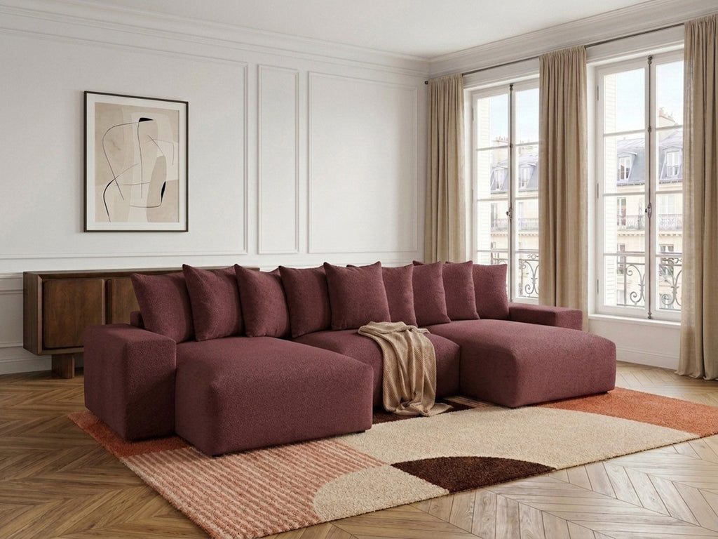 Voltaire - Fixed Panoramic Sofa - Mottled Fabric