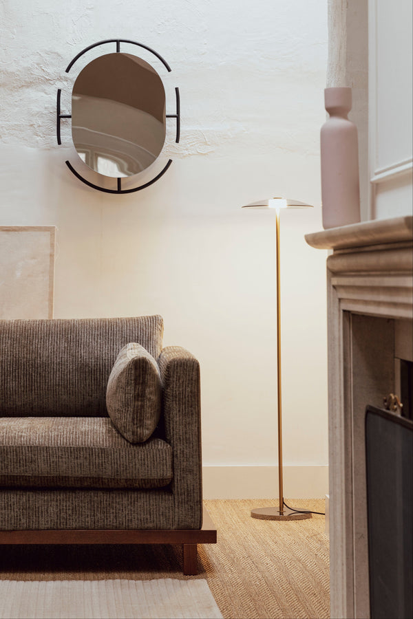 Float - Floor lamp - Tempered glass - Gold