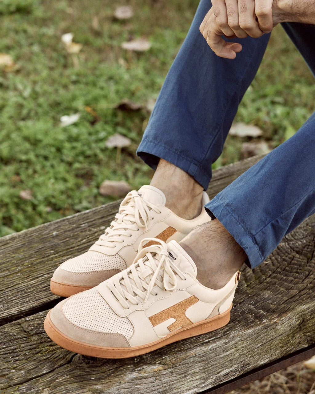 Hazel Trainers - Ecru & Cork