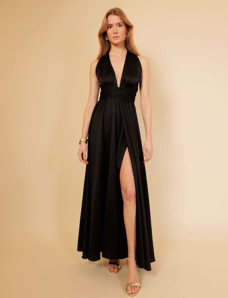 Schwarzes Kleid Layana