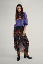 The Lilou Blue Jasmine Maxi Skirt