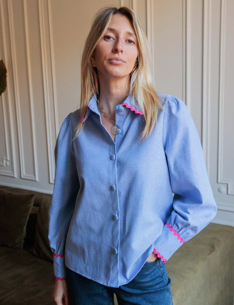 Camicia Blu Maza