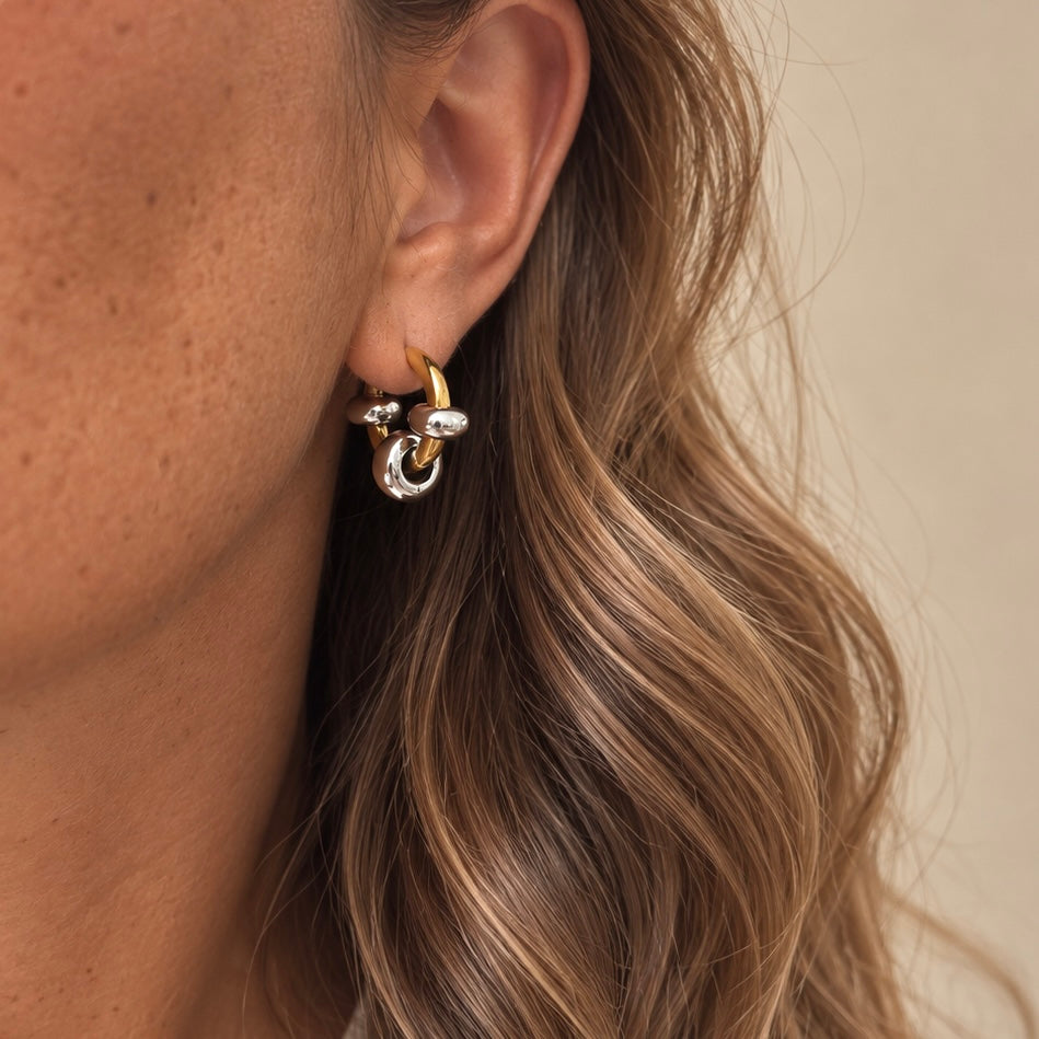 Boucles D'Oreilles Domina - Anneau Doré