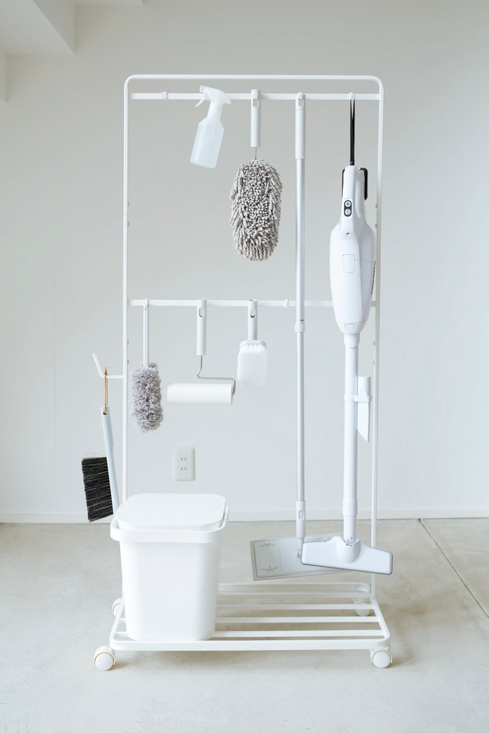 Rack De Rangement Avec Roulettes - Tower - Blanc