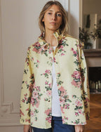 Gul Blomstret Jakke Denvy