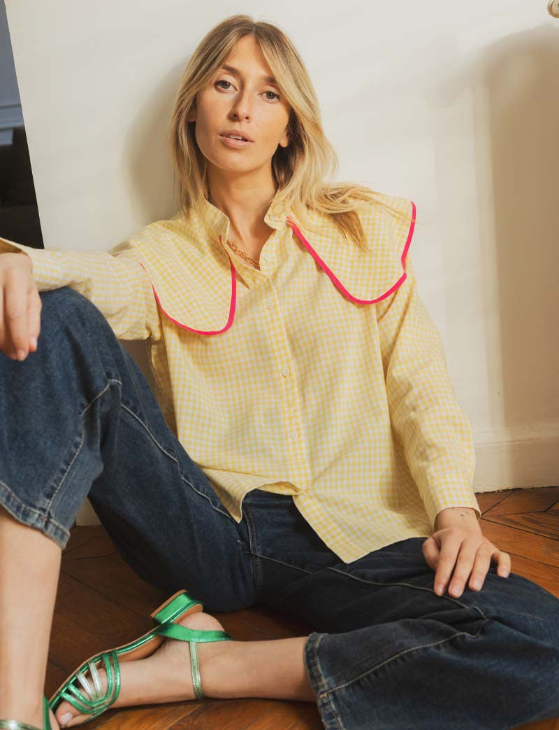 Camisa Vichy Amarillo Claudio