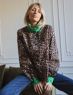 Groene Panterblouse Gustava