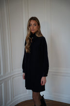 Robe En Velours Cristelle - Marine