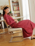Camicetta a Righe Rosa e Bordeaux Solana