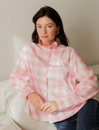 Rosa Vichy-Hemdbluse Gustava