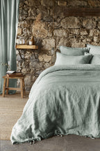 Soline - Housse De Couette - Lin Lavé - Eucalyptus