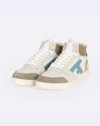 Sneakers Hazel Mid - Wit En Lichtbruin