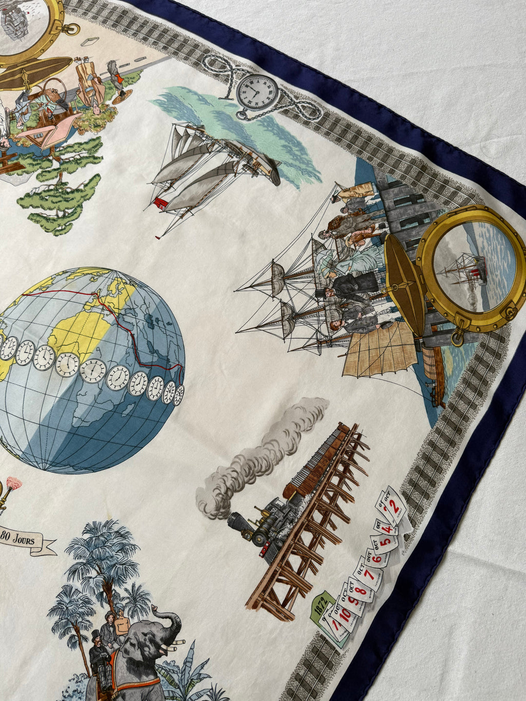 Pañuelo Hermès – Modelo Le Tour Du Monde En 80 Jours