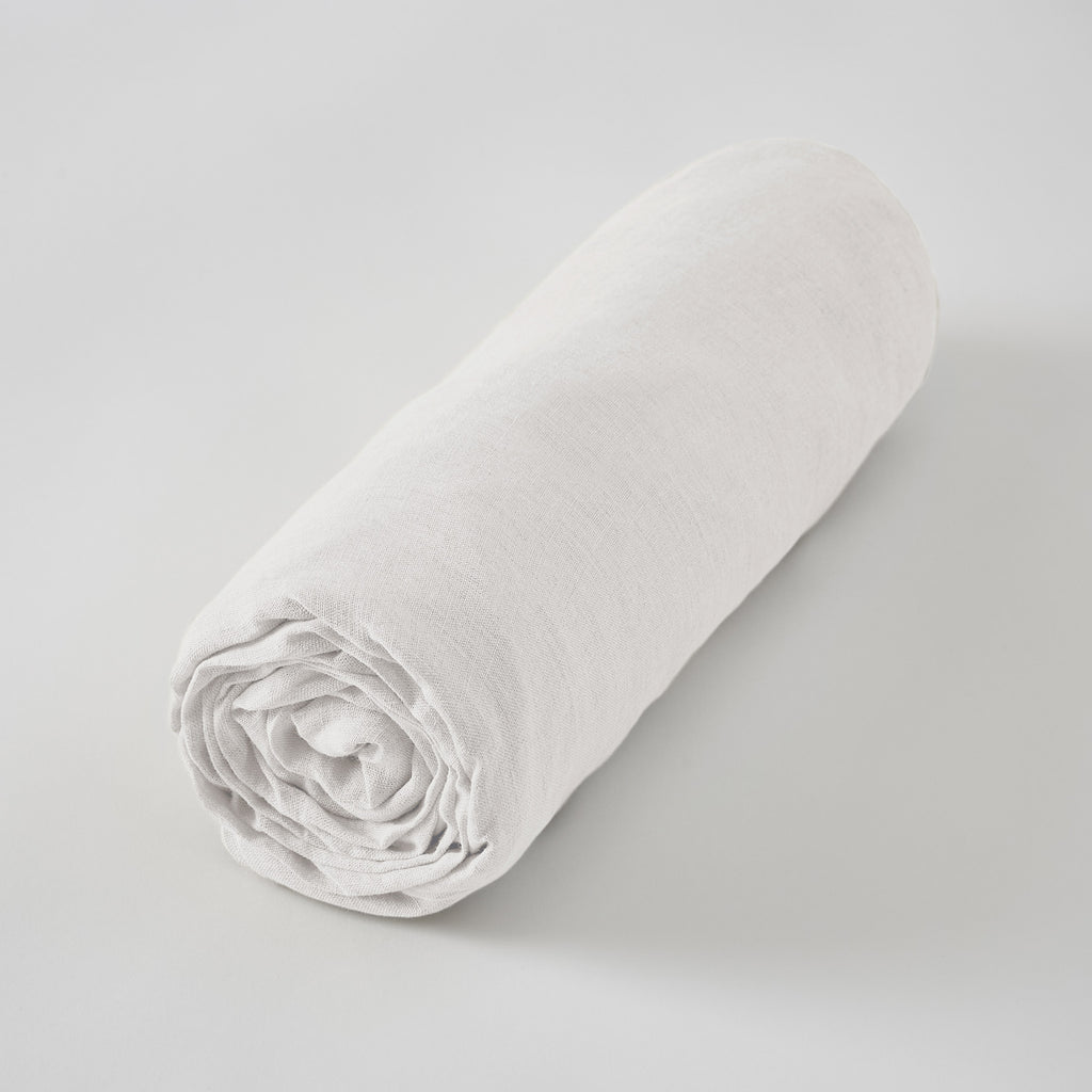 Fitted Sheet - Washed Linen - Soline - Chalk