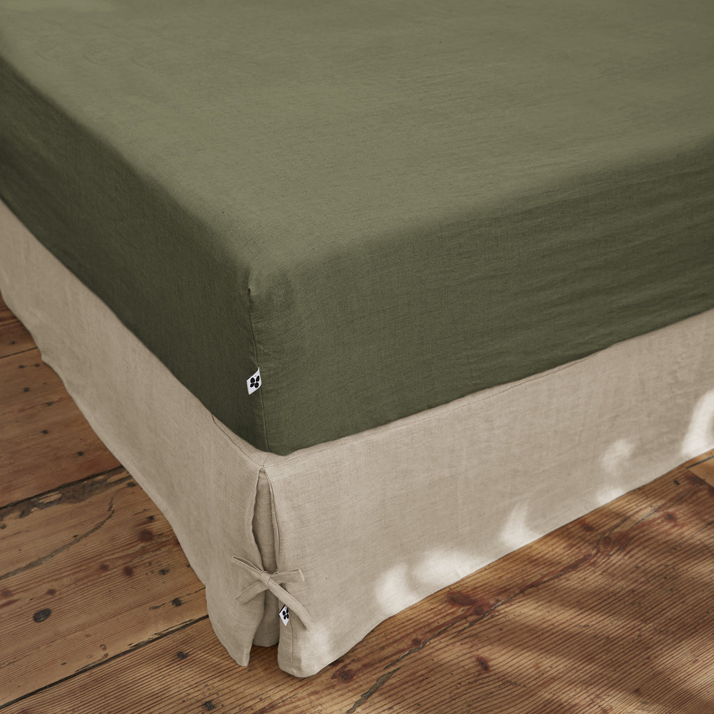 Fitted Sheet - Washed Linen - Soline - Thyme
