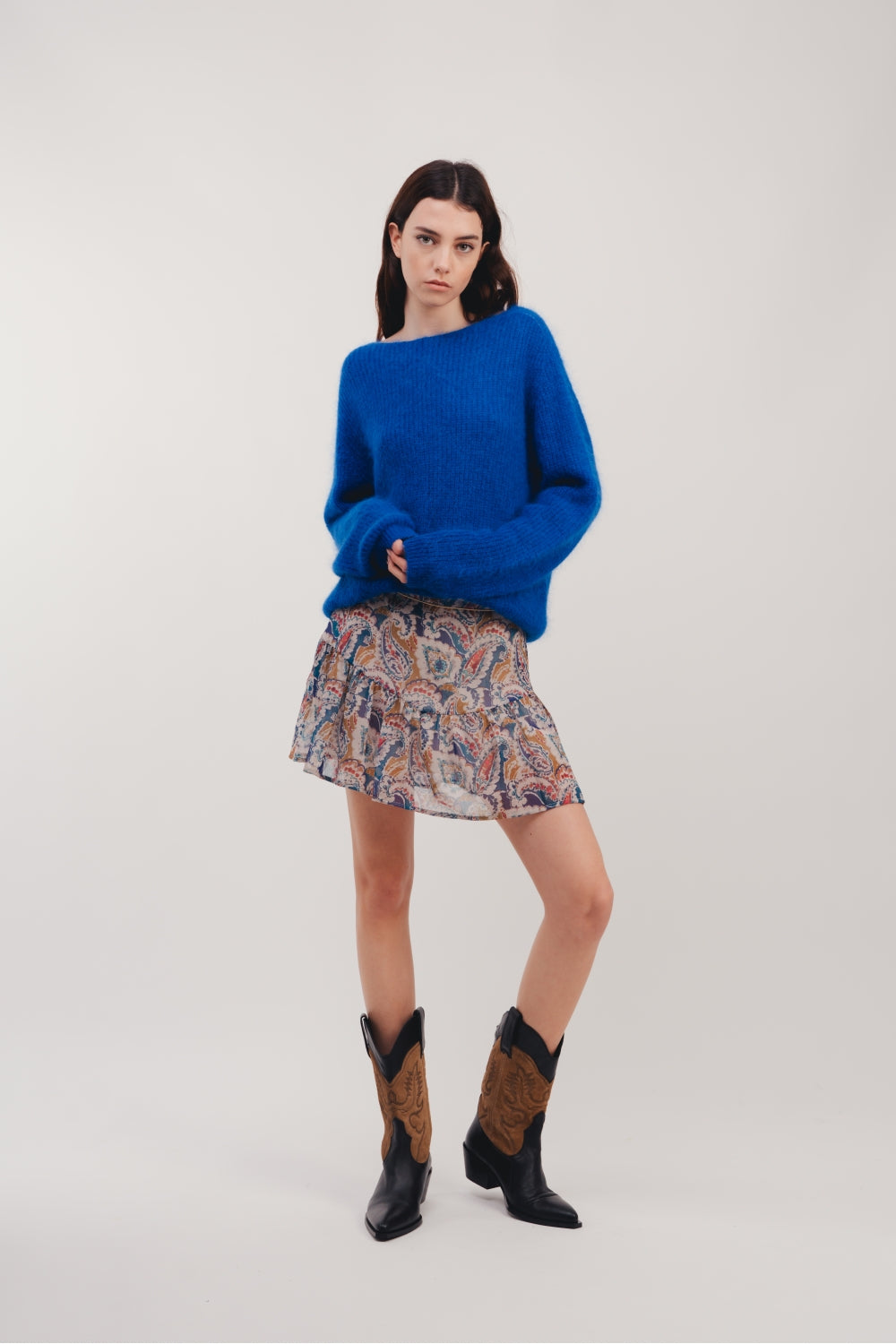 The Rita Military Cashmere Mini Skirt