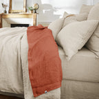 Flat Sheet - Washed Linen - Soline - Paprika