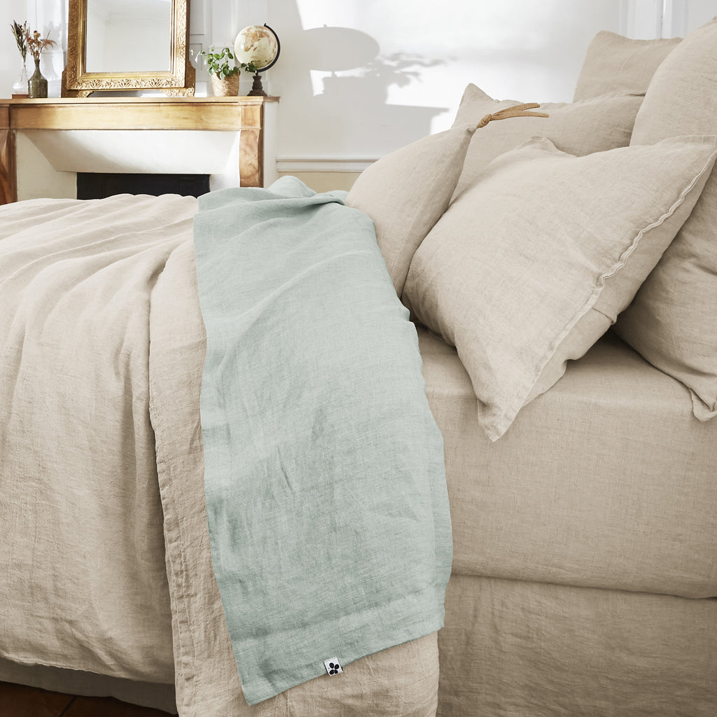 Flat Sheet - Washed Linen - Soline - Eucalyptus