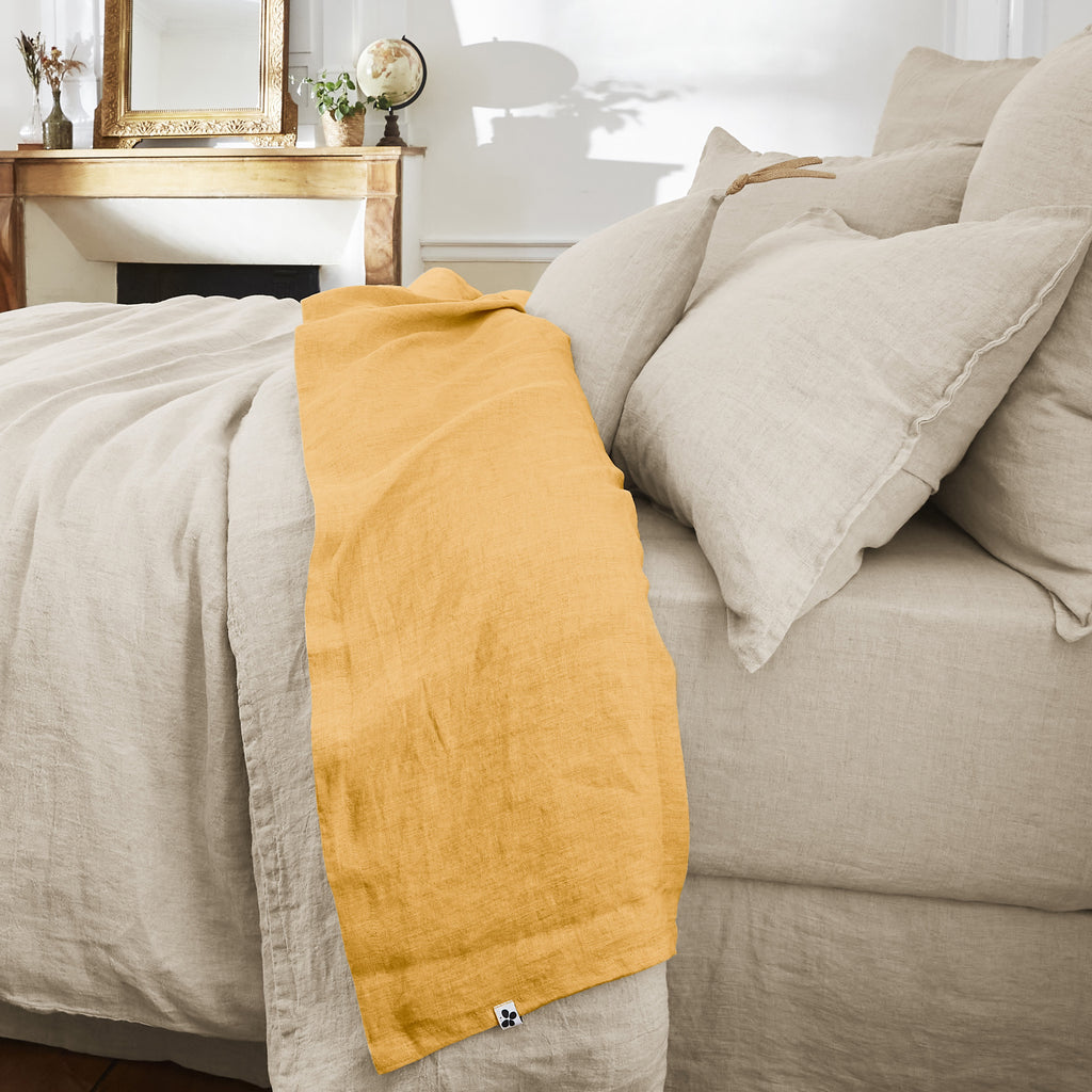 Flat Sheet - Washed Linen - Soline - Honey