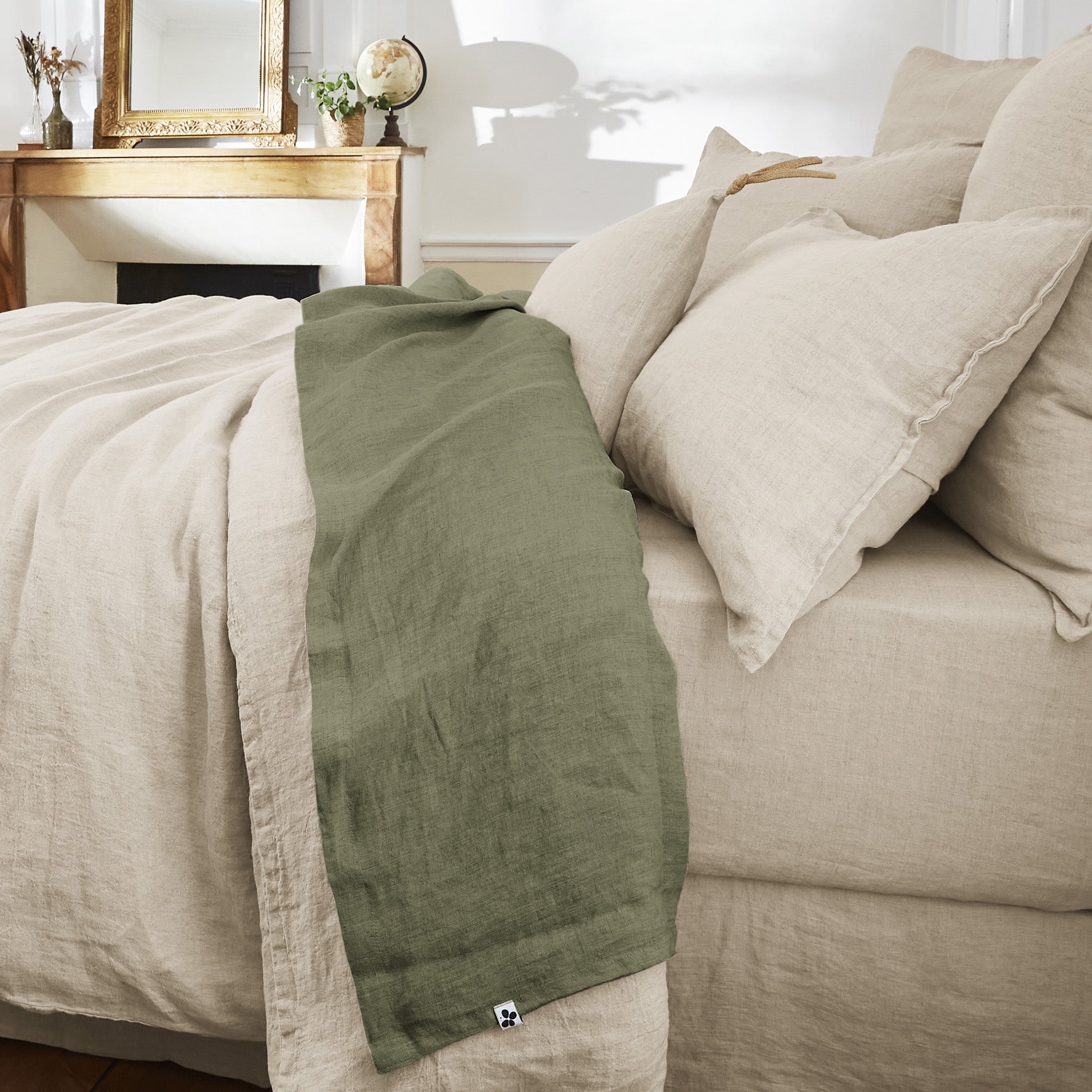 Soline - Drap Plat - Lin Lavé - Thym
