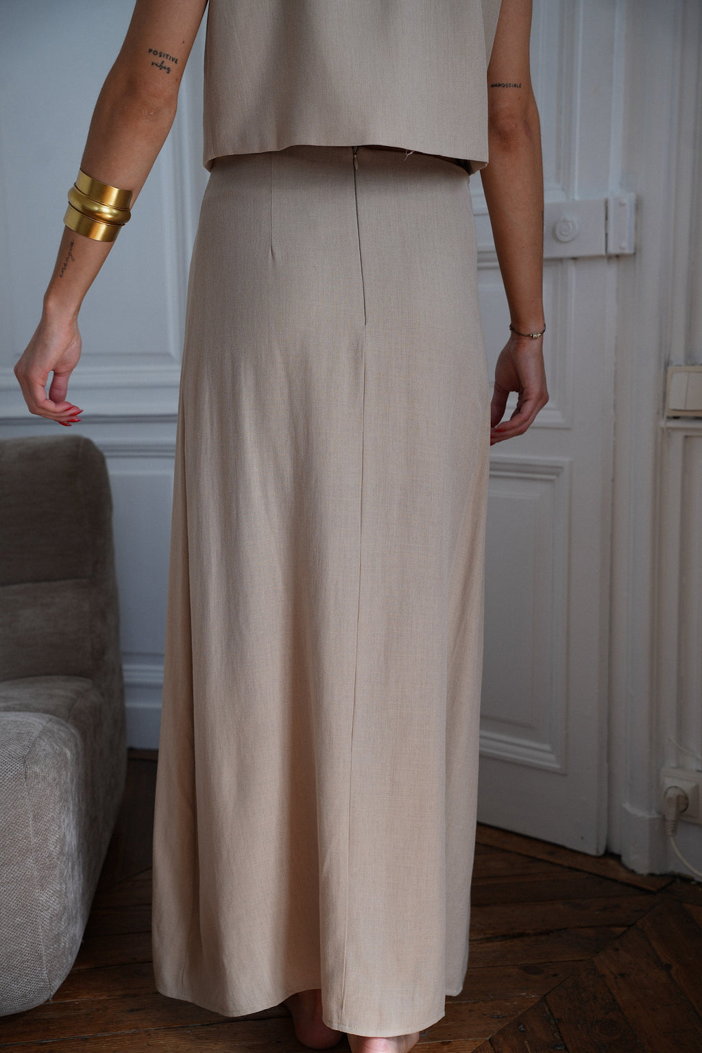 Anja Long Skirt - Taupe
