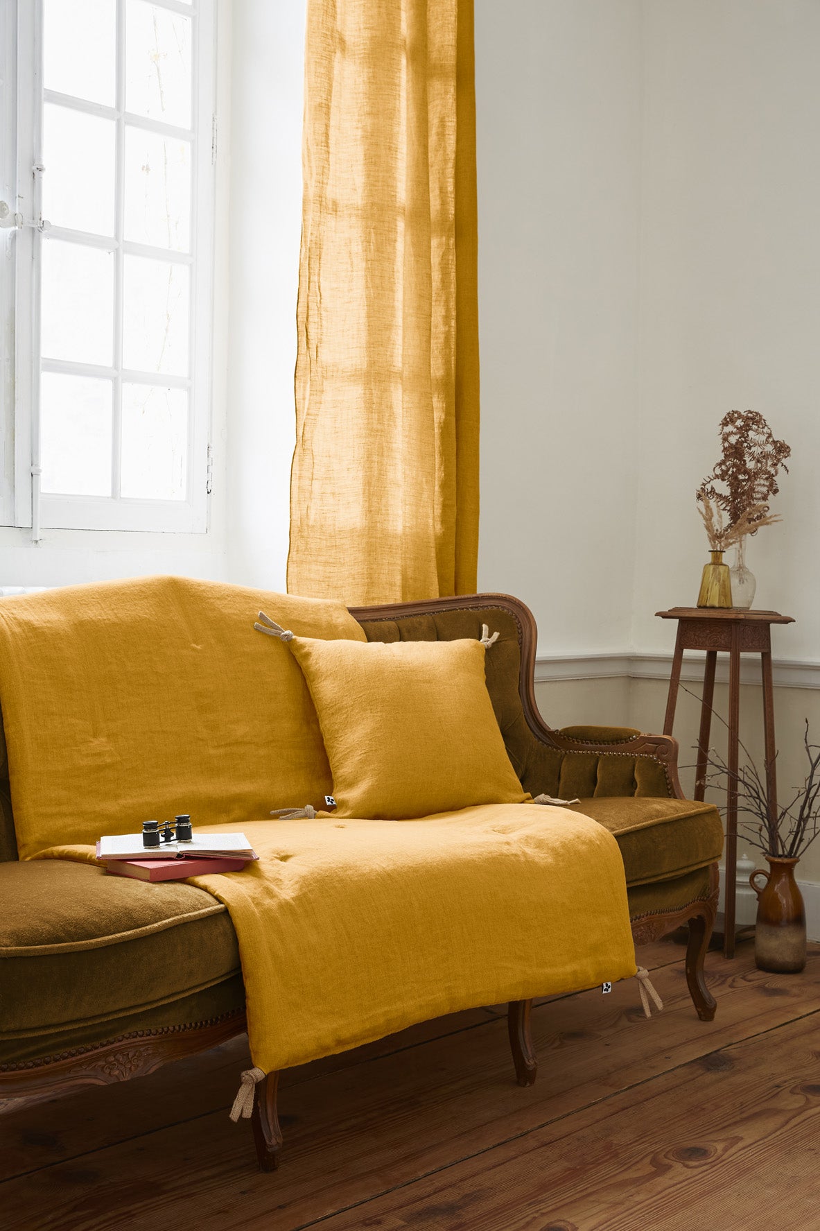 Bed End - Washed Linen - Soline - Honey