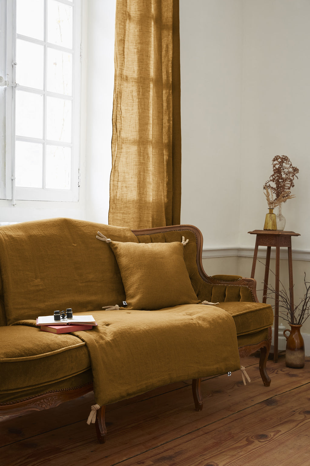 Bed End - Washed Linen - Soline - Caramel