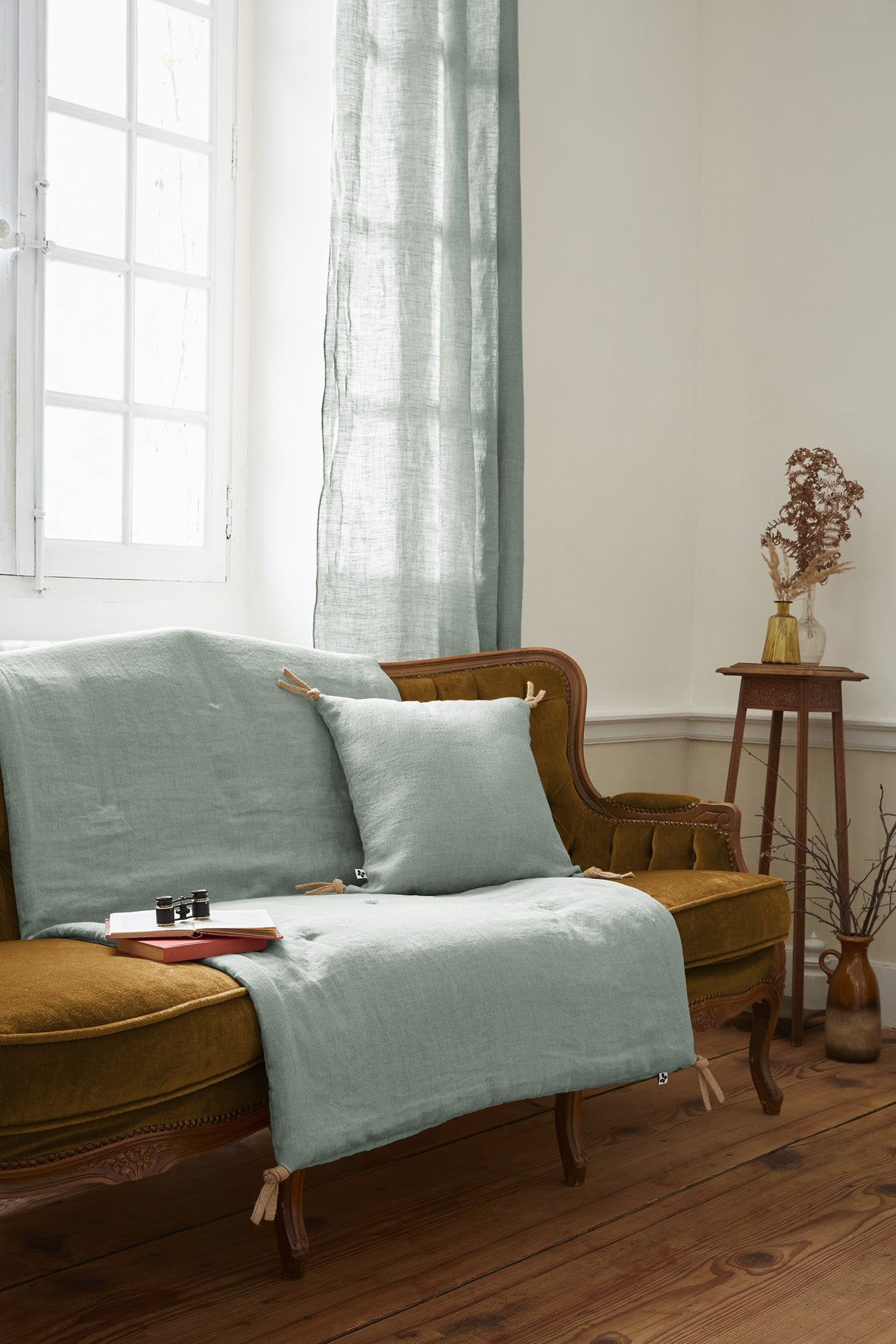 Bed End - Washed Linen - Soline - Eucalyptus