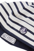 Beanie - White And Navy Blue - Women