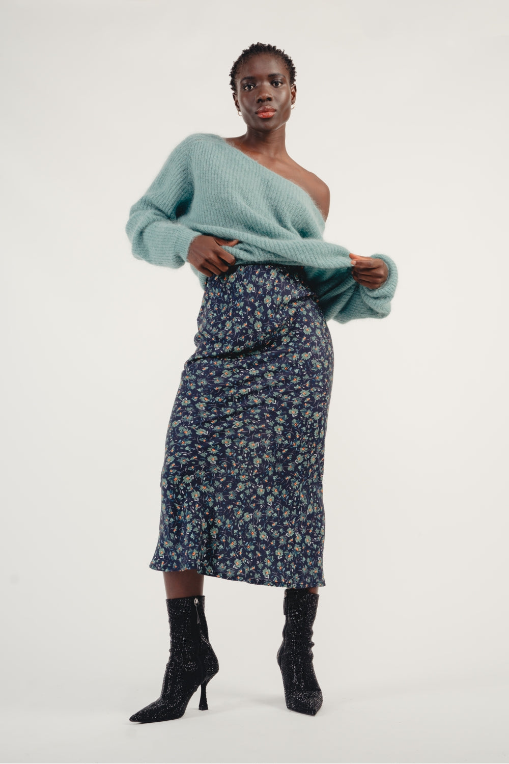 The Alanis Mini Flower Mermaid Skirt