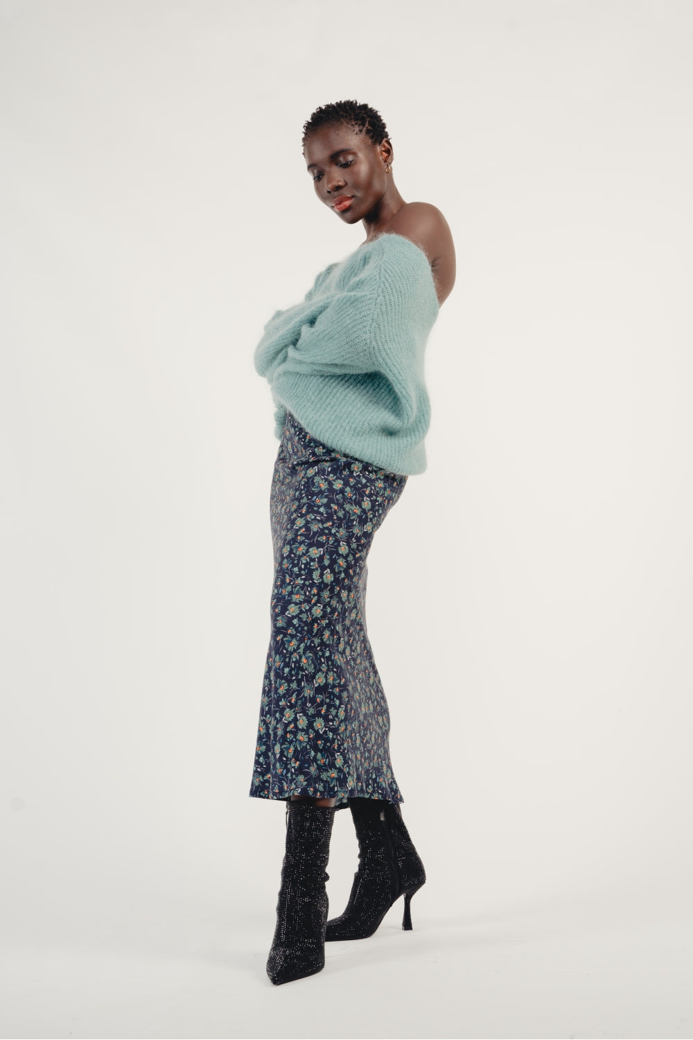 The Alanis Mini Flower Mermaid Skirt