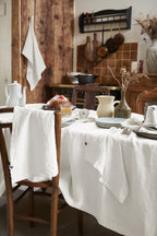 Rectangular Tablecloth - Washed Linen - Soline - Chalk