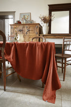 Rectangular Tablecloth - Washed Linen - Soline - Paprika