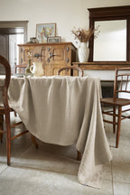 Soline - Nappe Rectangle - Lin Lavé - Sable