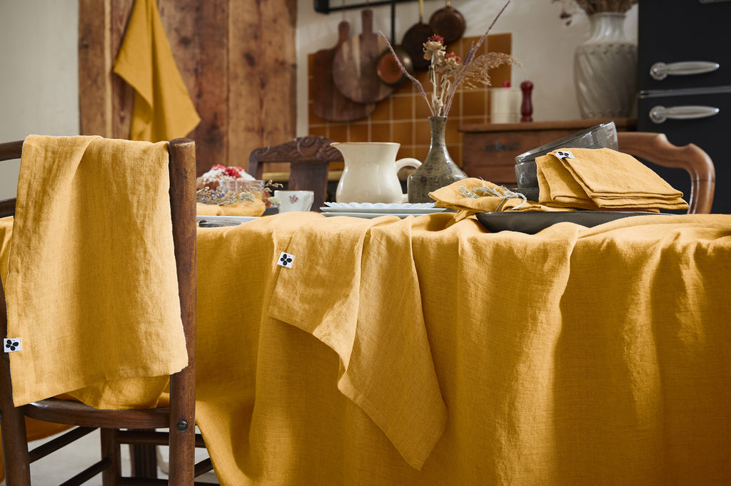 Soline - Nappe Rectangle - Lin Lavé - Miel