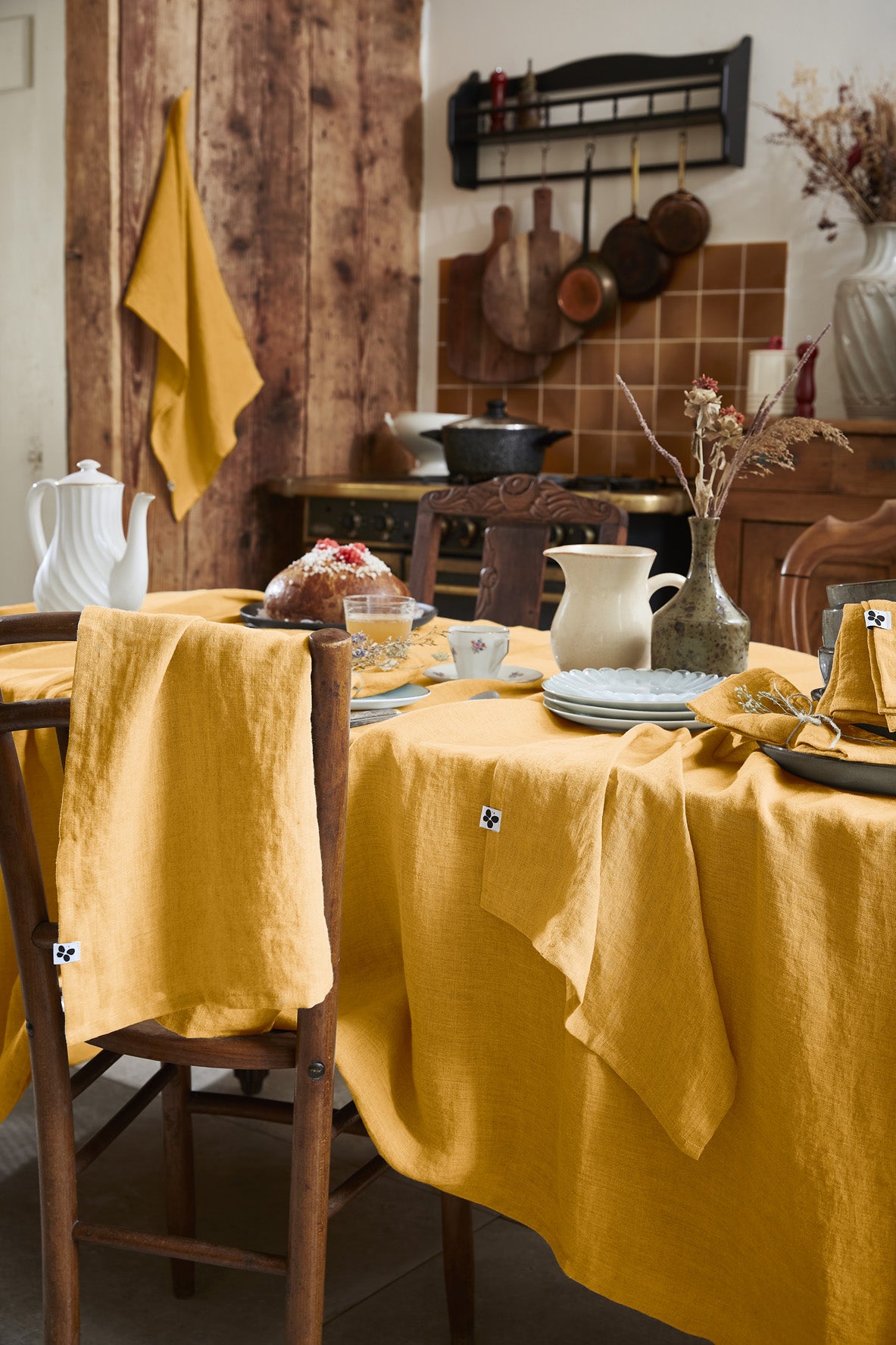 Soline - Nappe Rectangle - Lin Lavé - Miel