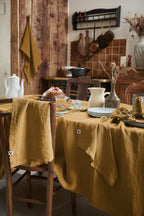 Soline - Nappe Rectangle - Lin Lavé - Caramel