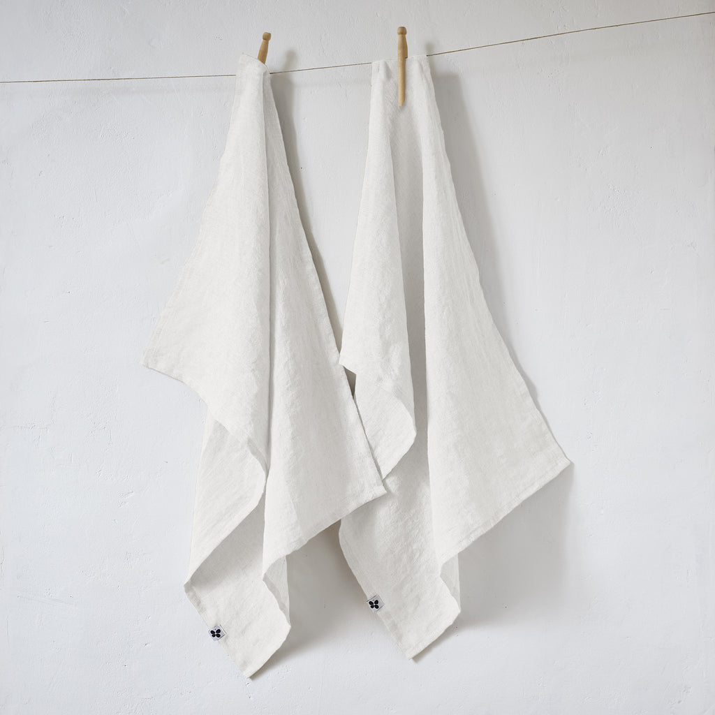 Set of 2 Dish Towels - Washed Linen - Soline - Chalk