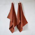Soline - Set De 2 Paños De Cocina - Lino Lavado - Paprika