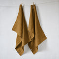 Soline - Lot De 2 Essuie-Vaisselle - Lin Lavé - Caramel