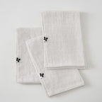 Soline - Lot De 3 Serviettes - Lin Lavé - Craie