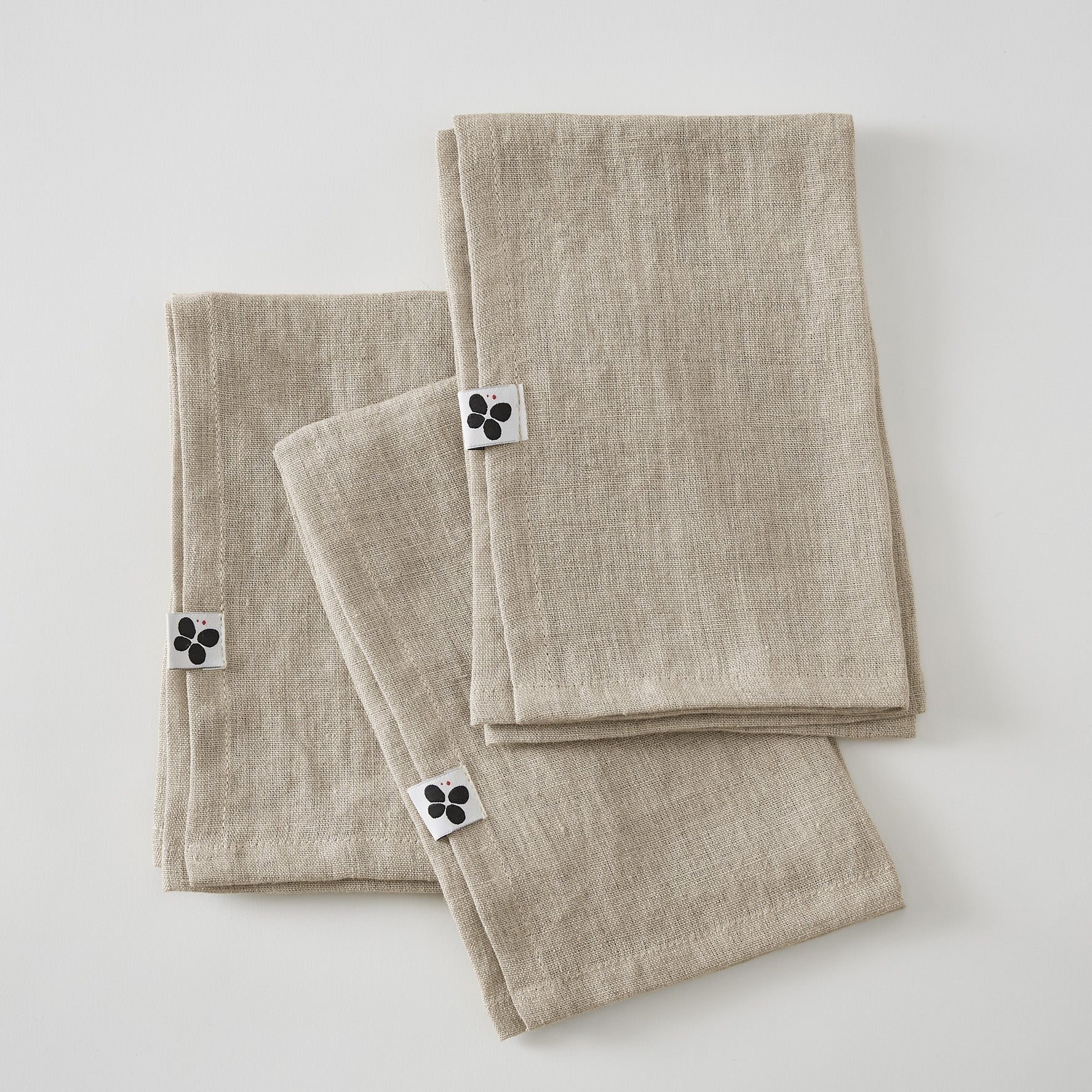 Soline - Lot De 3 Serviettes - Lin Lavé - Sable