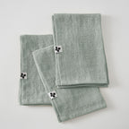 Soline - Lot De 3 Serviettes - Lin Lavé - Eucalyptus