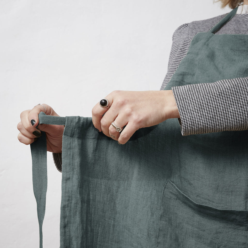 Adjustable Apron - Washed Linen - Soline - Slate