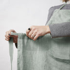 Adjustable Apron - Washed Linen - Soline - Eucalyptus