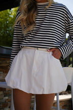 Océane Short Skirt - White