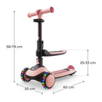 Patinete Evolutivo 2 En 1 Con Asiento Halley 2 Rosa